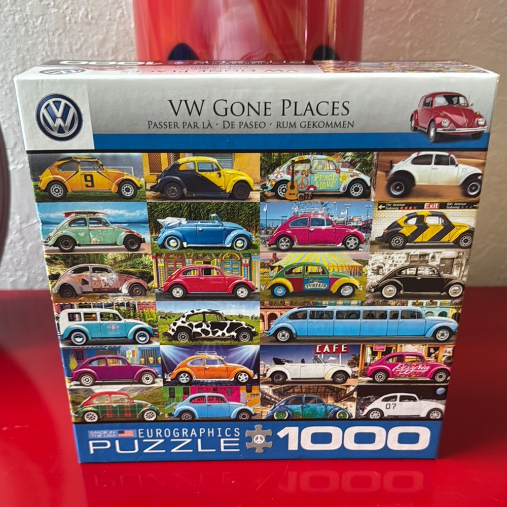 Eurographics Jigsaw Puzzle VW Beetle Cars Punch Buggie Bug Gone Places 1000 pcs